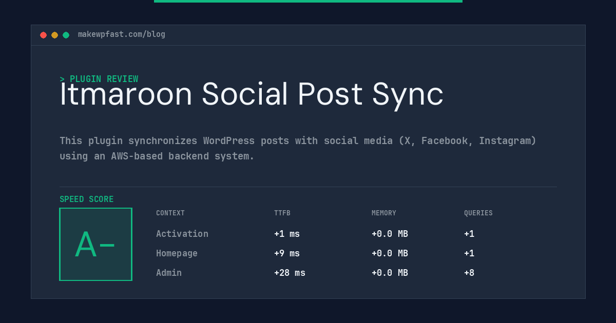 Itmaroon Social Post Sync - MakeWPFast