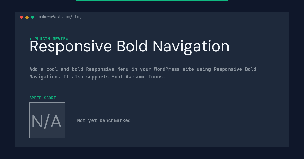 Responsive Bold Navigation - MakeWPFast