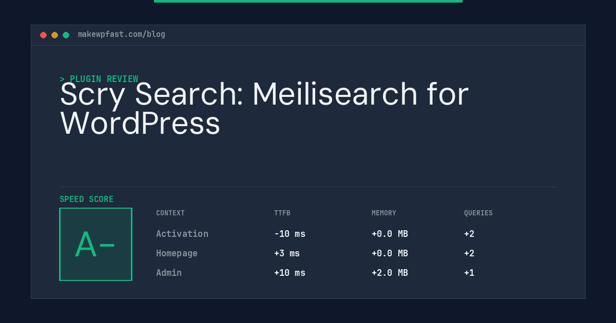 Scry Search: Meilisearch for WordPress - MakeWPFast