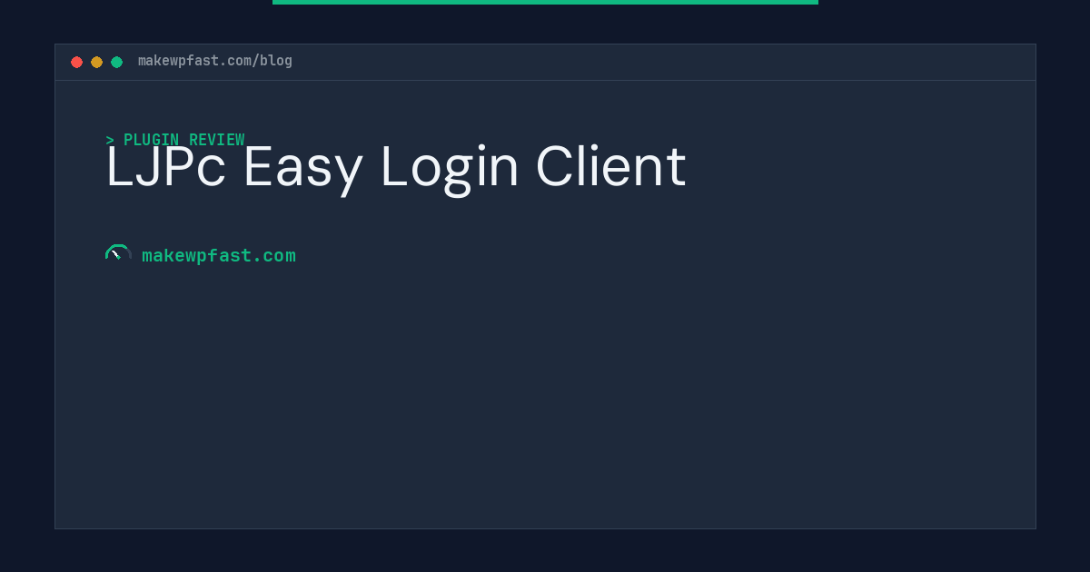 LJPc Easy Login Client - MakeWPFast