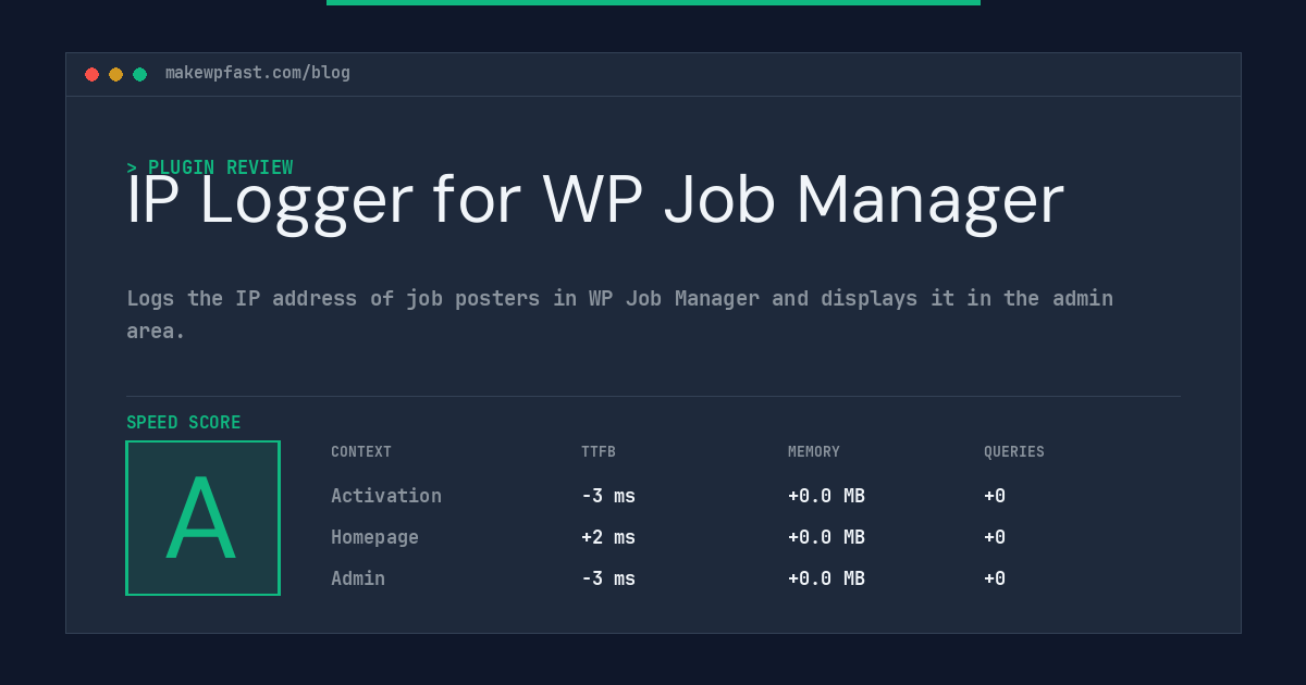 IP Logger for WP Job Manager - MakeWPFast