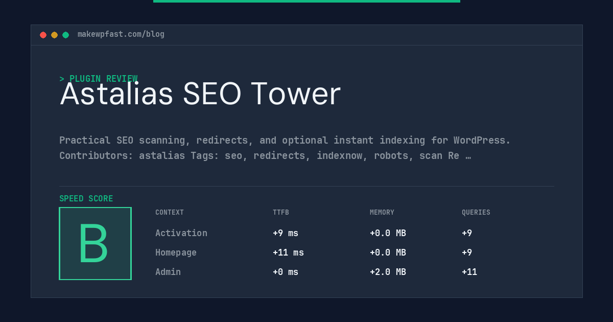Astalias SEO Tower - MakeWPFast