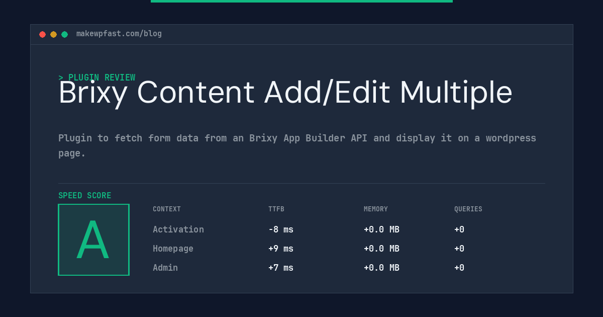Brixy Content Add/Edit Multiple - MakeWPFast