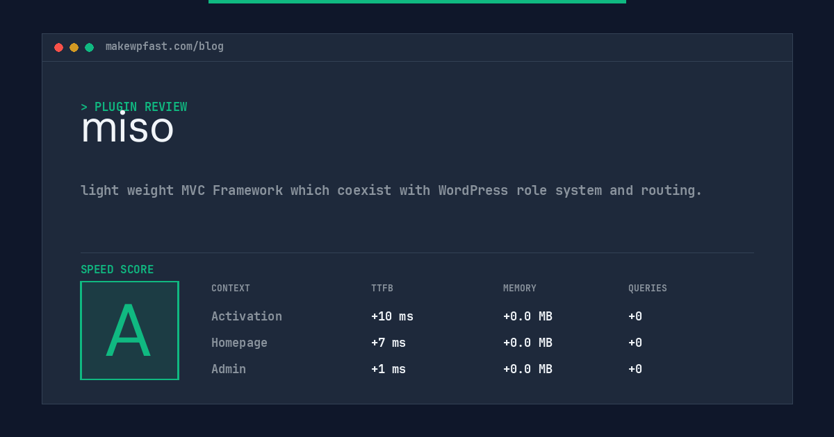 miso - MakeWPFast