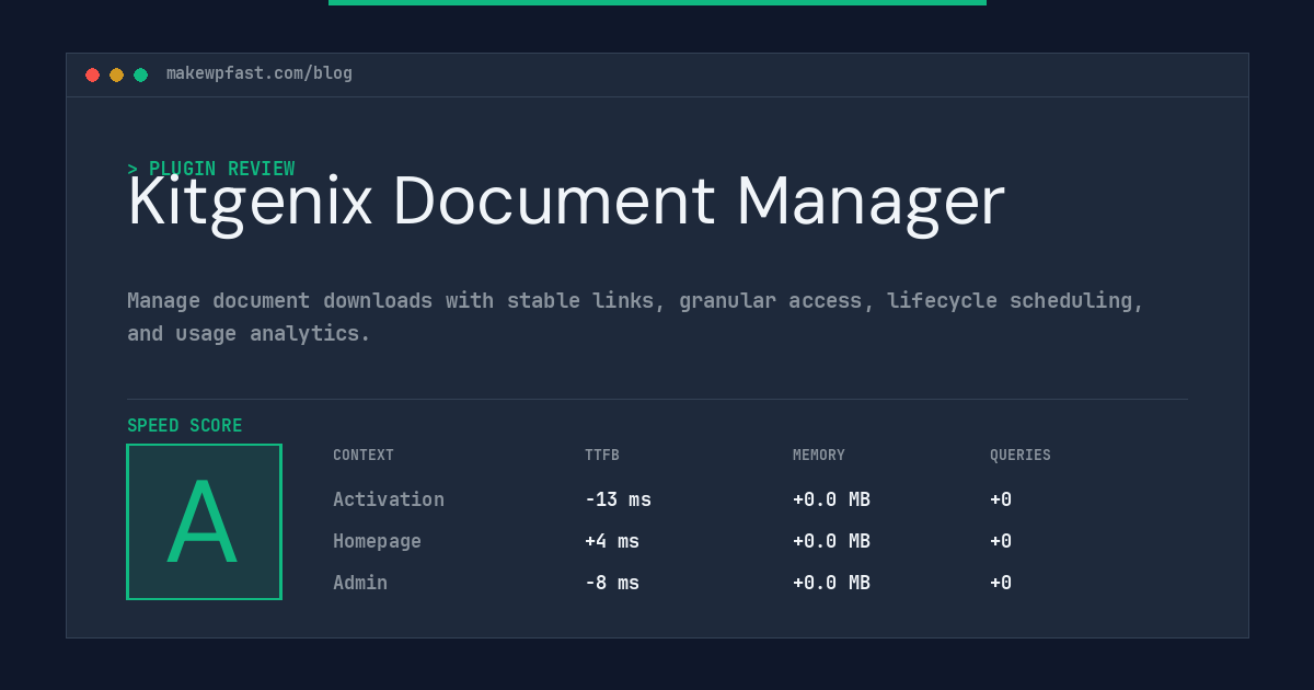 Kitgenix Document Manager - MakeWPFast