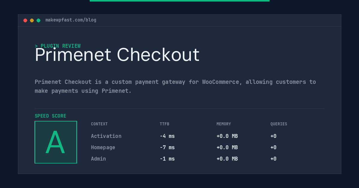 Primenet Checkout - MakeWPFast