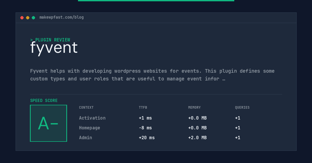fyvent - MakeWPFast