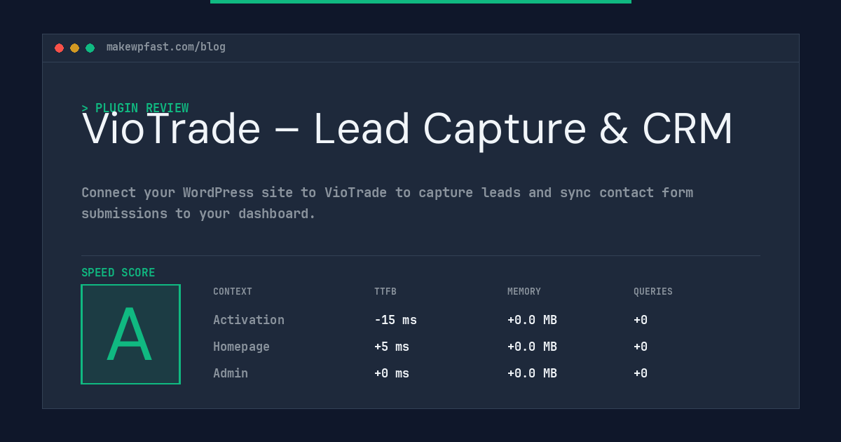 VioTrade – Lead Capture & CRM - MakeWPFast