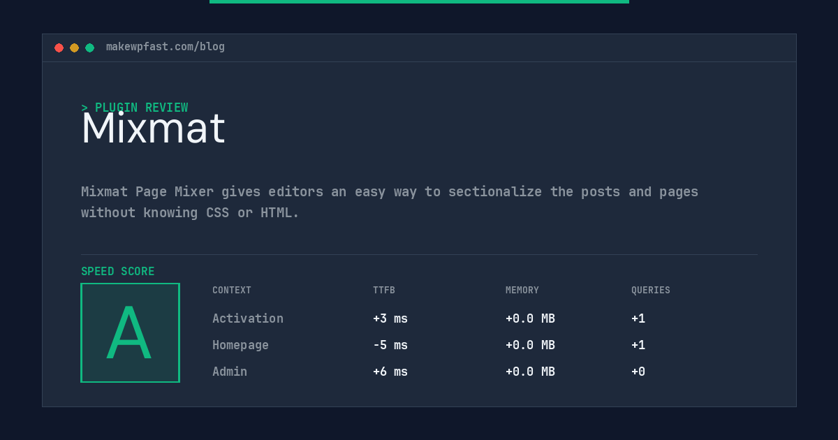 Mixmat - MakeWPFast