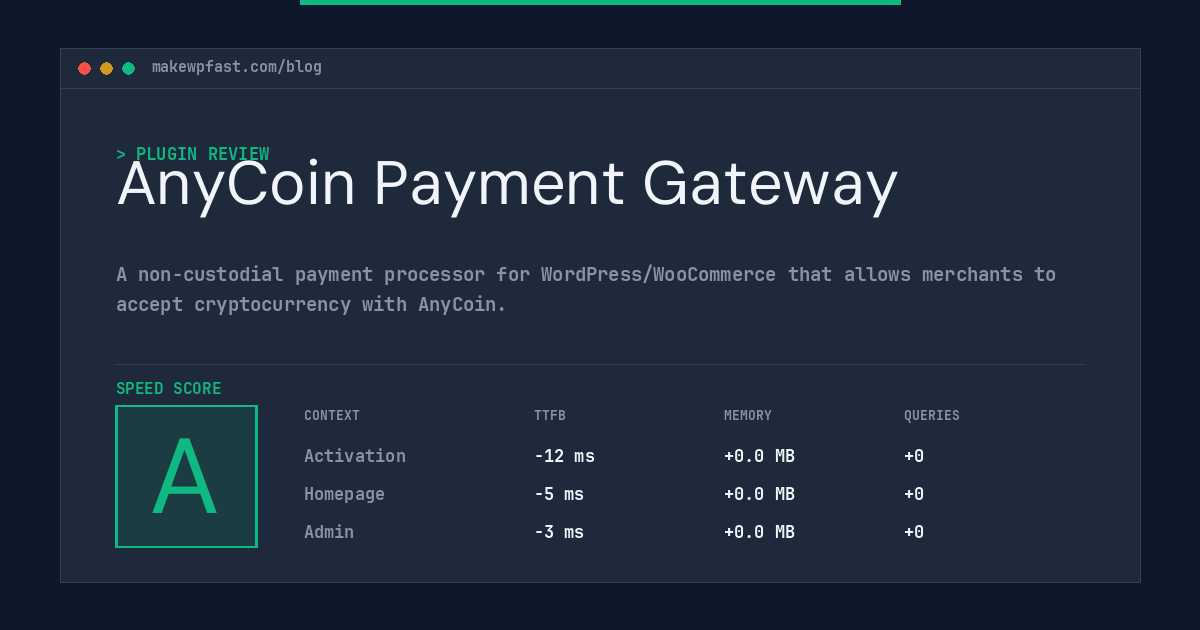 AnyCoin Payment Gateway - MakeWPFast