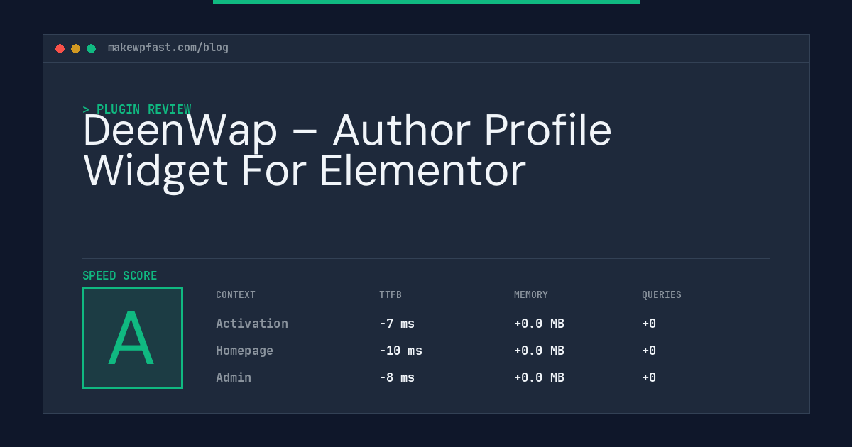 DeenWap – Author Profile Widget For Elementor - MakeWPFast