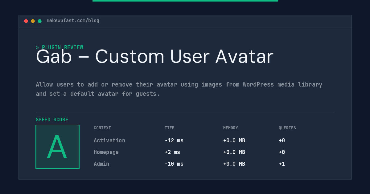 Gab – Custom User Avatar - MakeWPFast