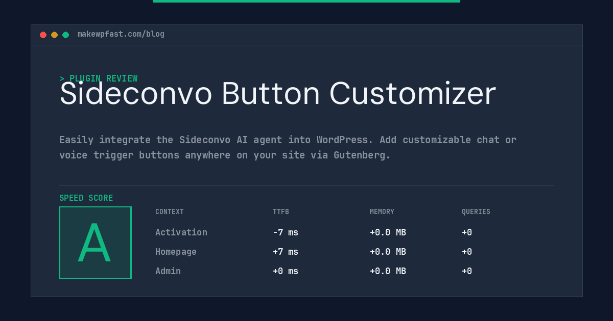 Sideconvo Button Customizer - MakeWPFast