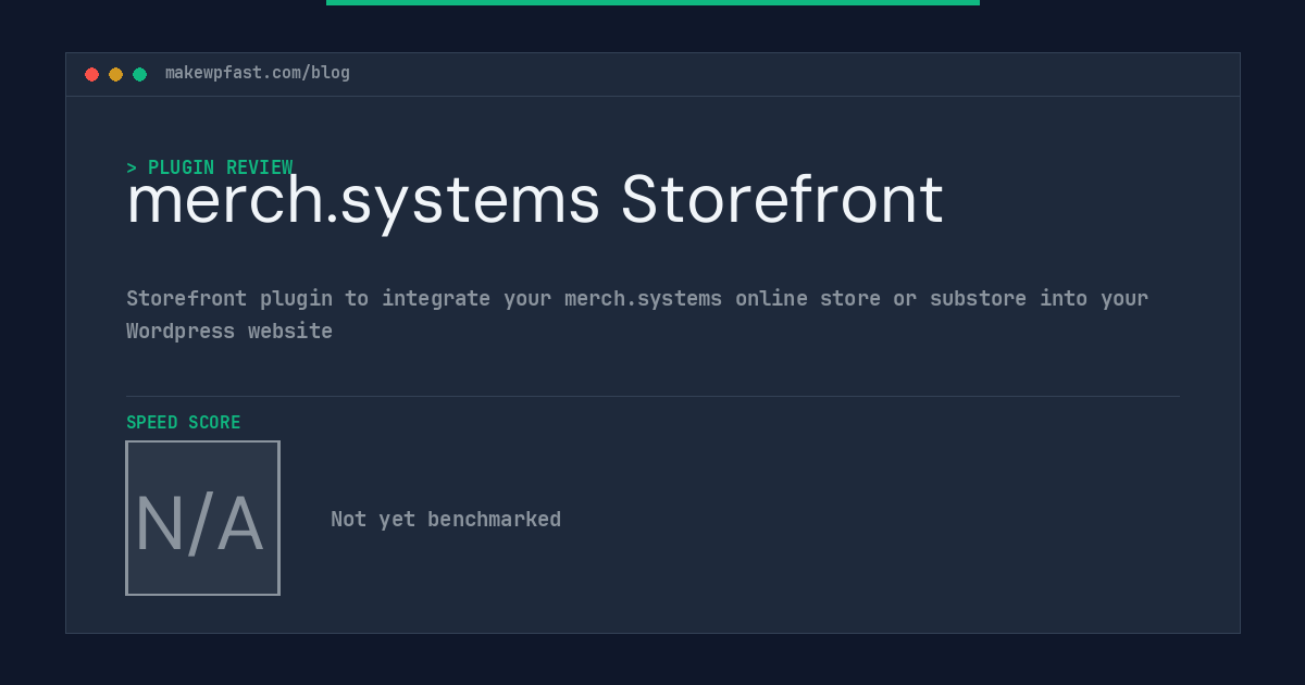 merch.systems Storefront - MakeWPFast
