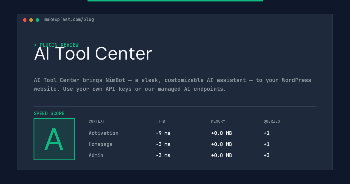 AI Tool Center - MakeWPFast