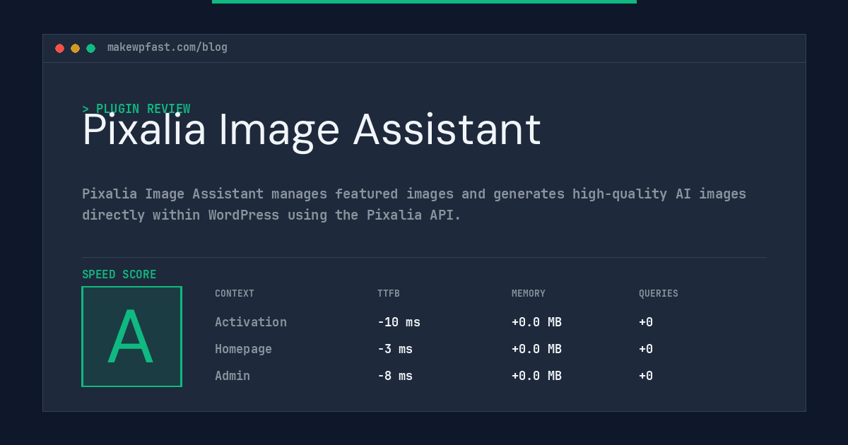 Pixalia Image Assistant - MakeWPFast