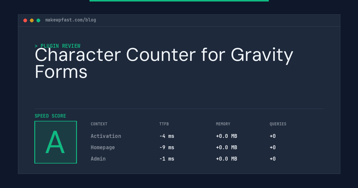 Character Counter for Gravity Forms - MakeWPFast