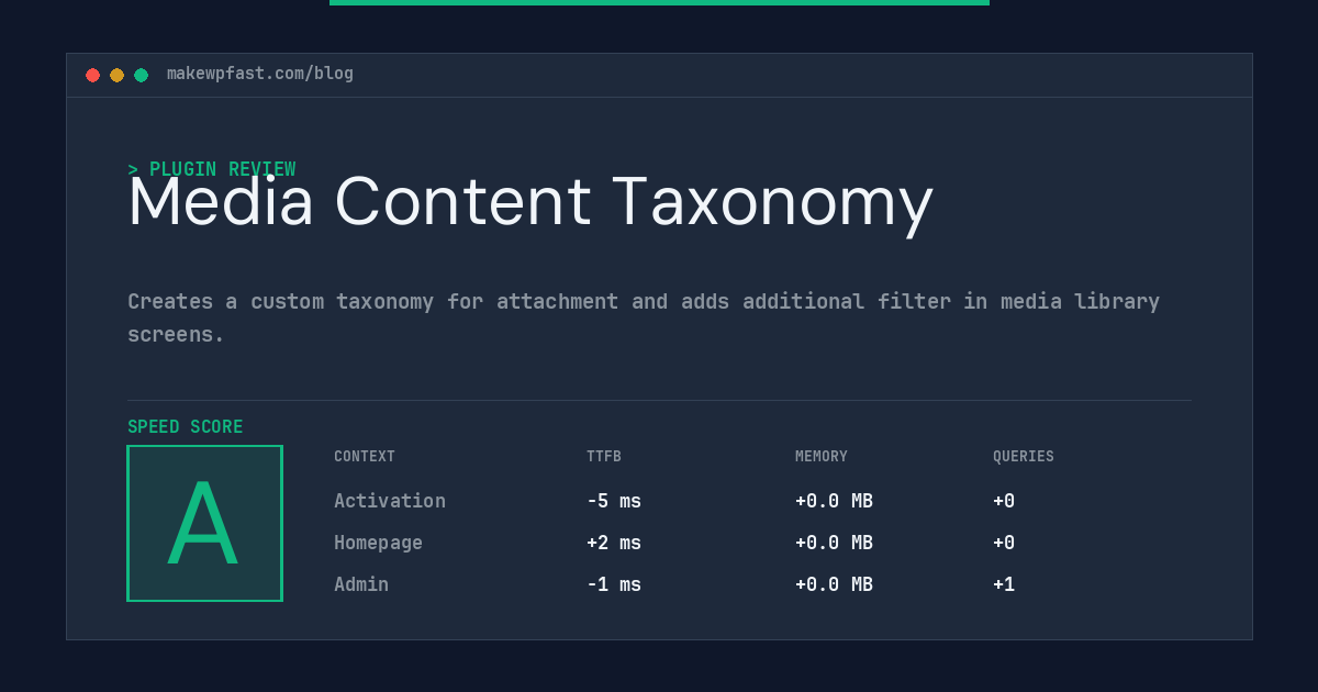 Media Content Taxonomy - MakeWPFast
