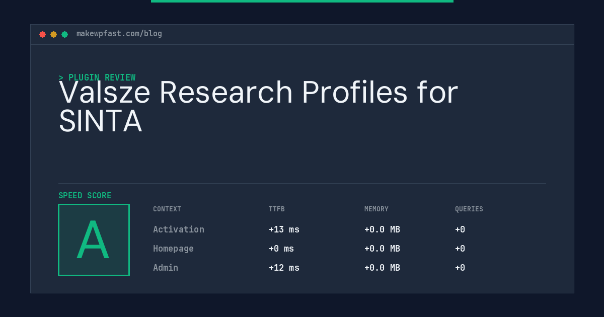 Valsze Research Profiles for SINTA - MakeWPFast