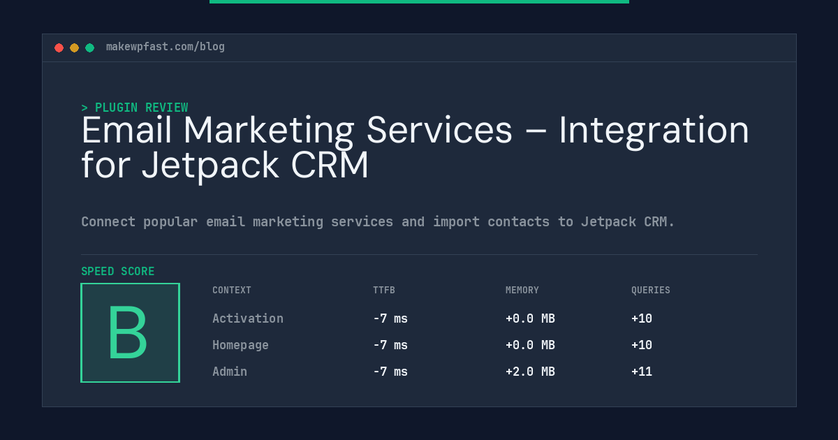 Email Marketing Services – Integration for Jetpack CRM - MakeWPFast