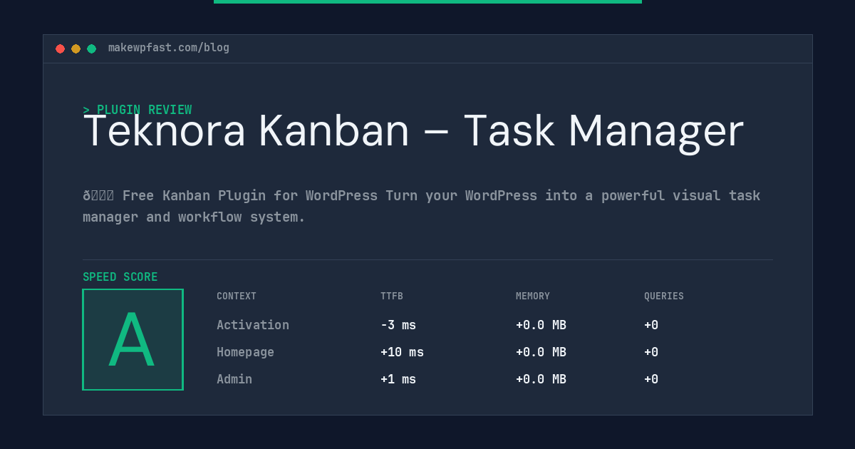 Teknora Kanban – Task Manager - MakeWPFast