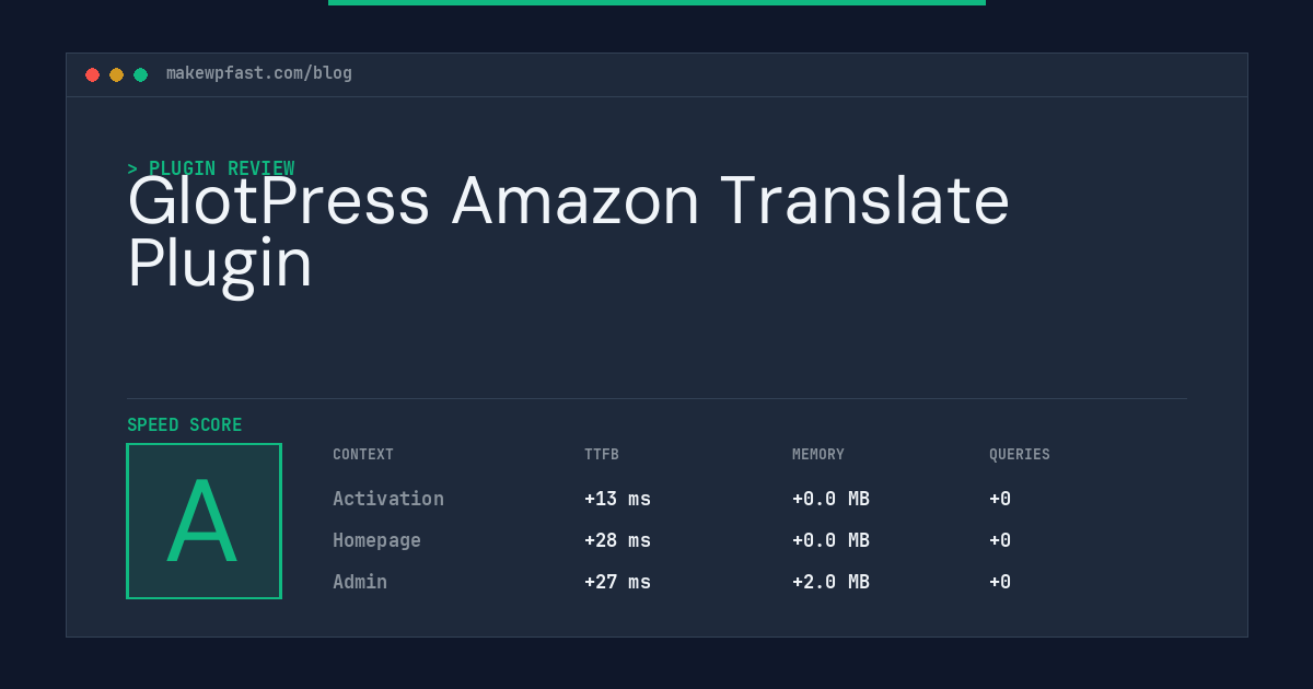 GlotPress Amazon Translate Plugin - MakeWPFast