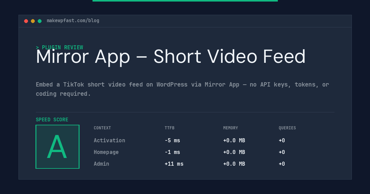 Mirror App – Short Video Feed - MakeWPFast