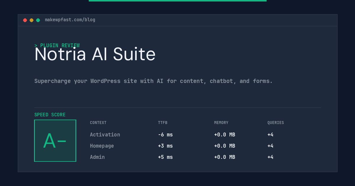 Notria AI Suite - MakeWPFast