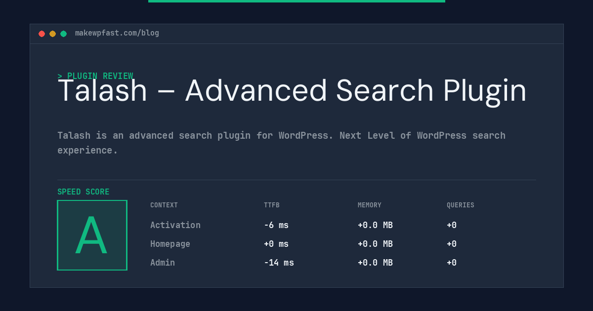 Talash – Advanced Search Plugin - MakeWPFast