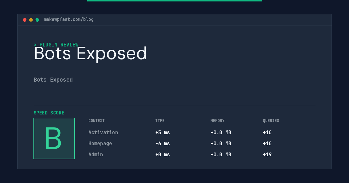 Bots Exposed - MakeWPFast