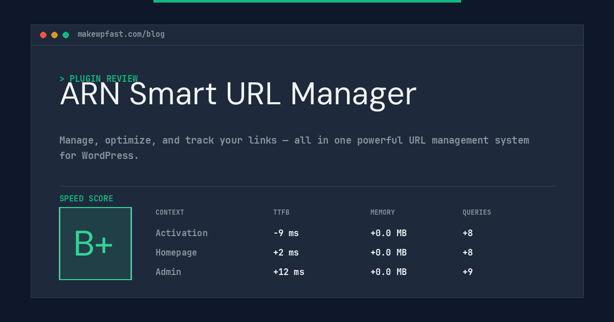 ARN Smart URL Manager - MakeWPFast