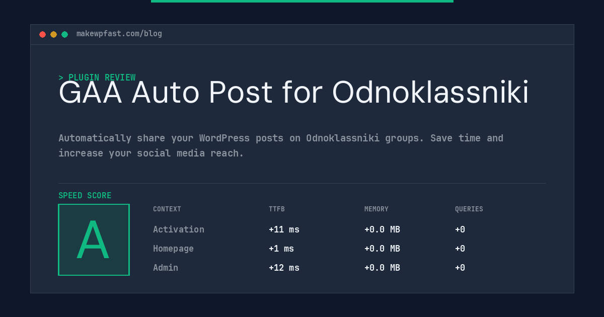 GAA Auto Post for Odnoklassniki - MakeWPFast
