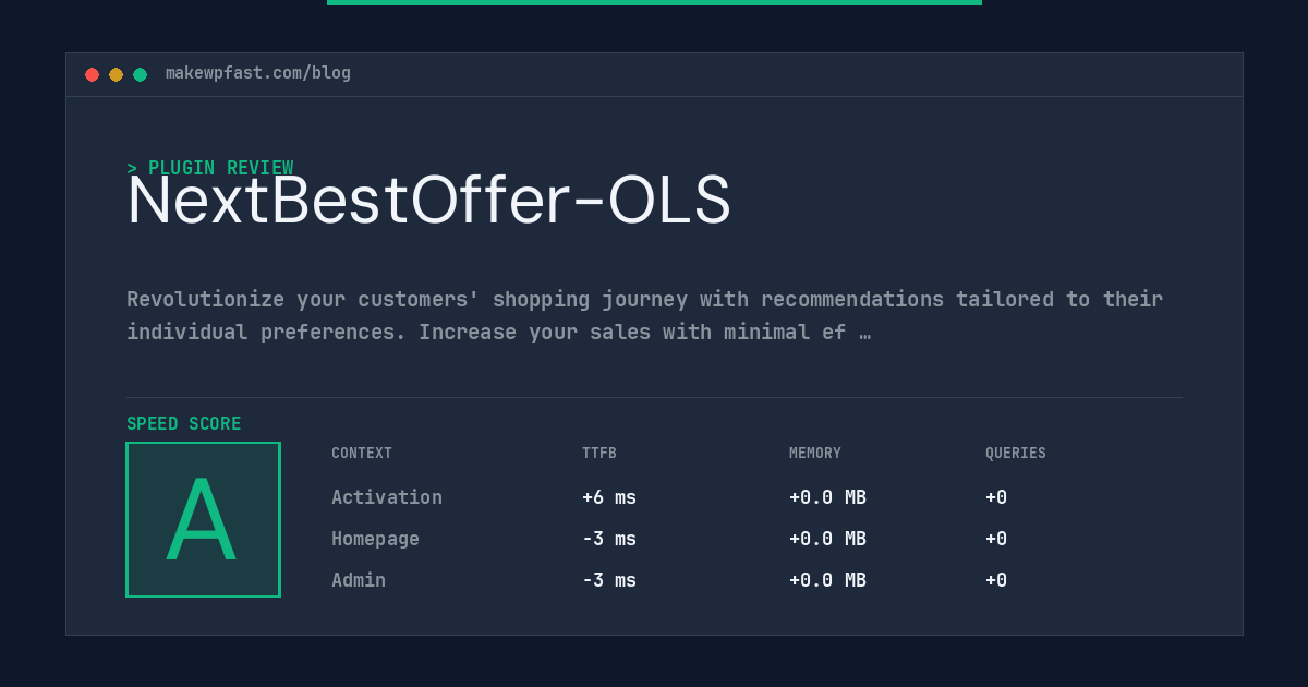 NextBestOffer-OLS - MakeWPFast