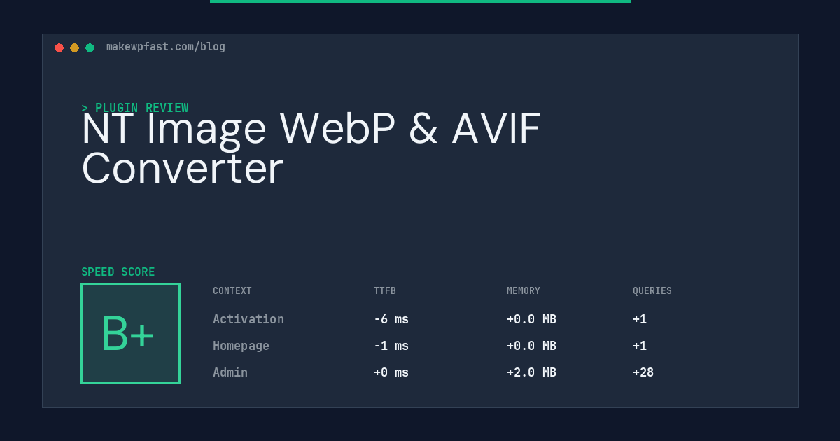 NT Image WebP & AVIF Converter - MakeWPFast