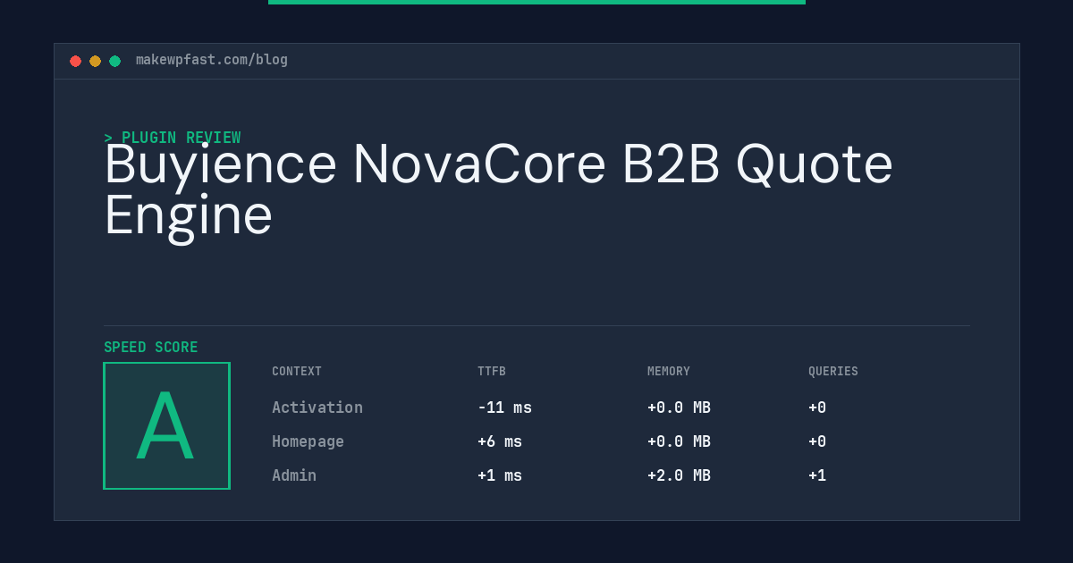 Buyience NovaCore B2B Quote Engine - MakeWPFast
