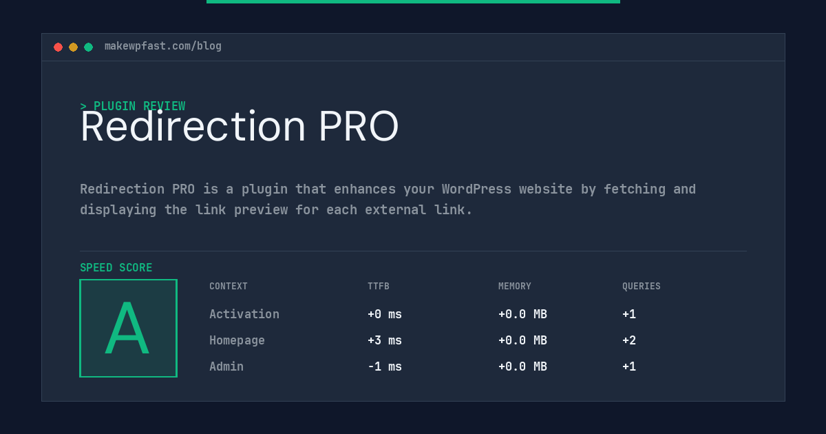 Redirection PRO - MakeWPFast