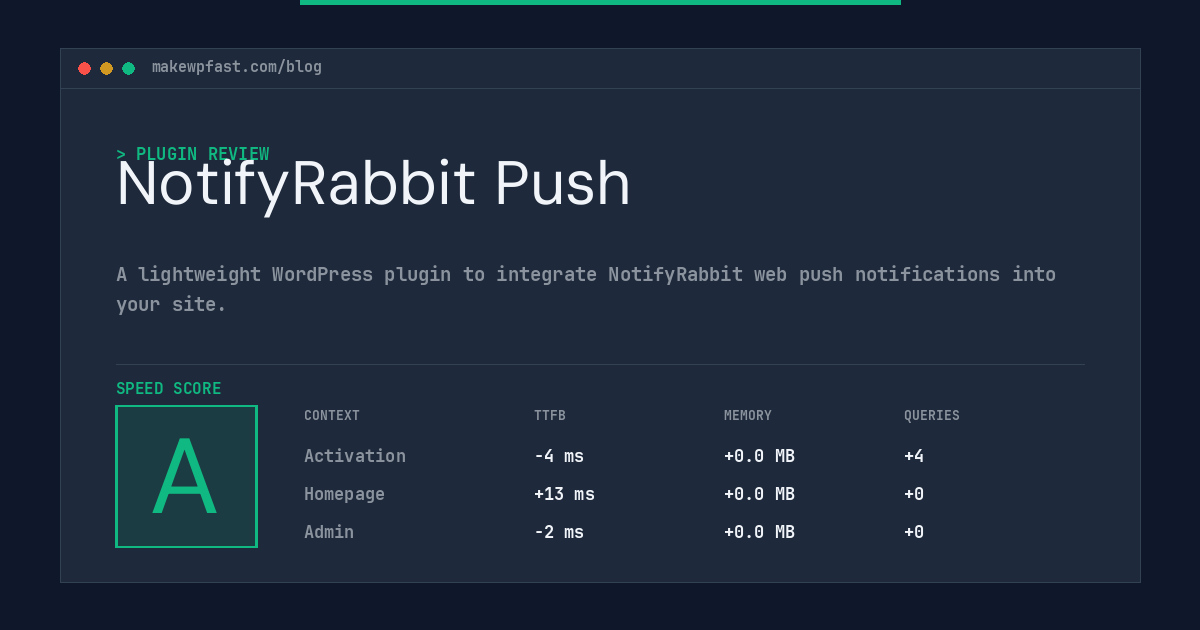 NotifyRabbit Push - MakeWPFast