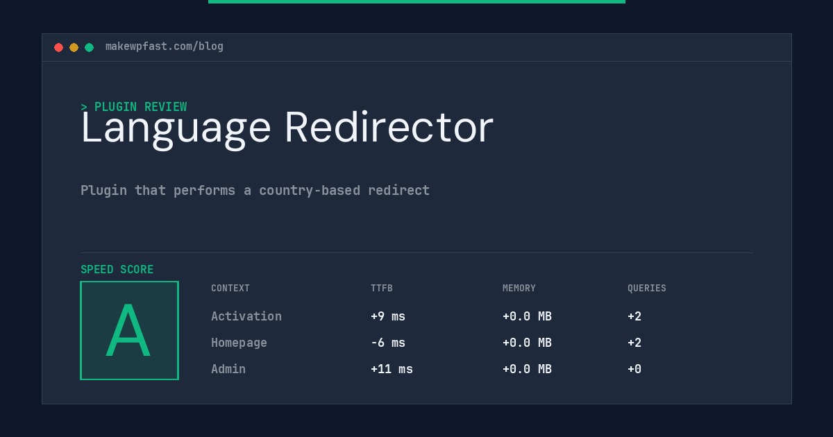 Language Redirector - MakeWPFast