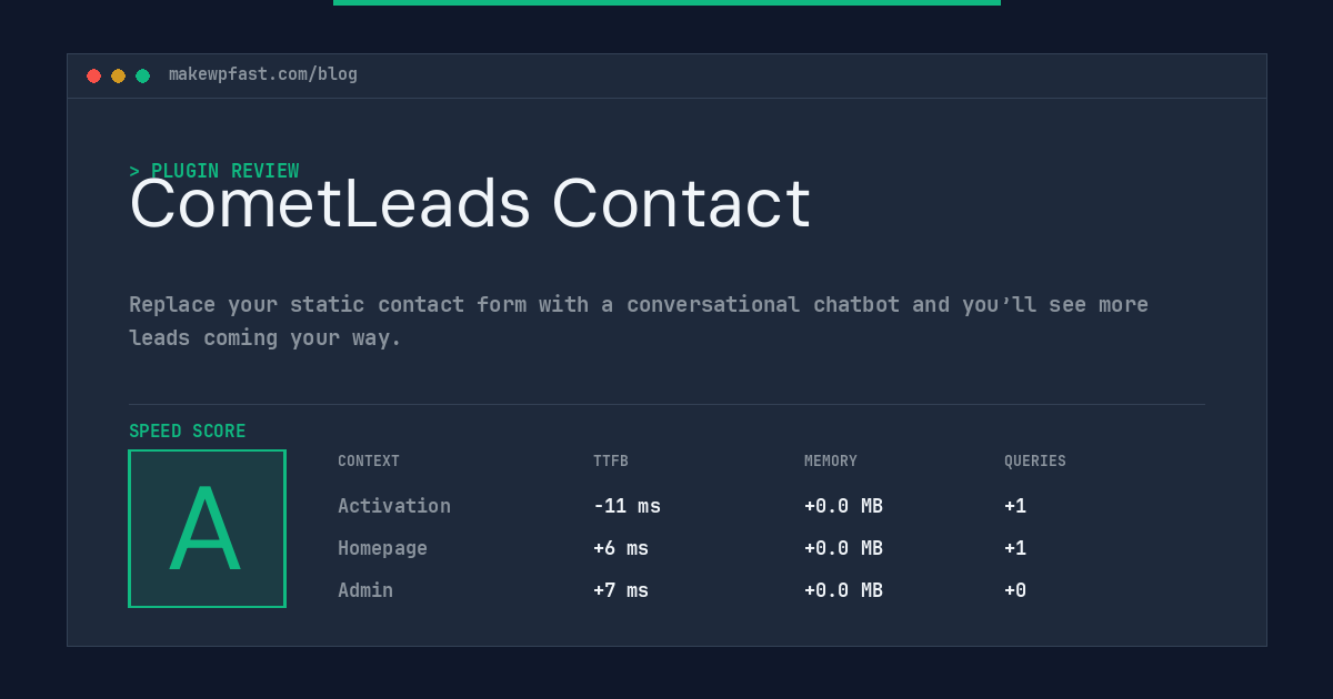 CometLeads Contact - MakeWPFast