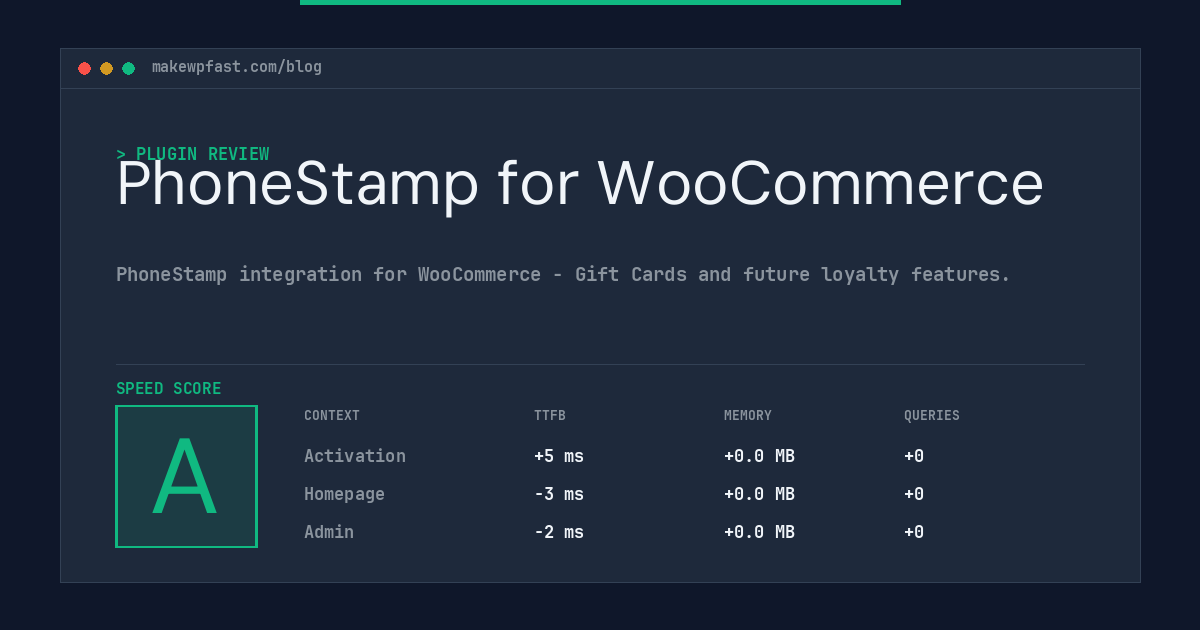 PhoneStamp for WooCommerce - MakeWPFast