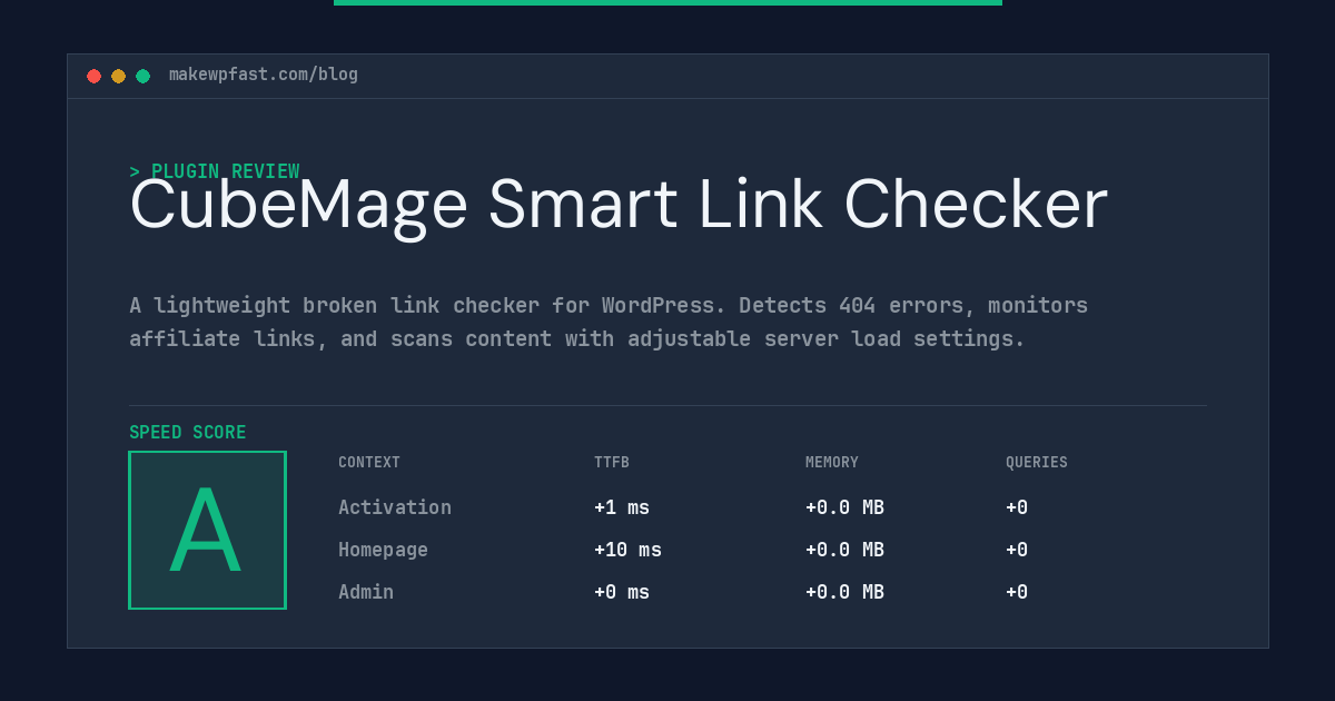 CubeMage Smart Link Checker - MakeWPFast