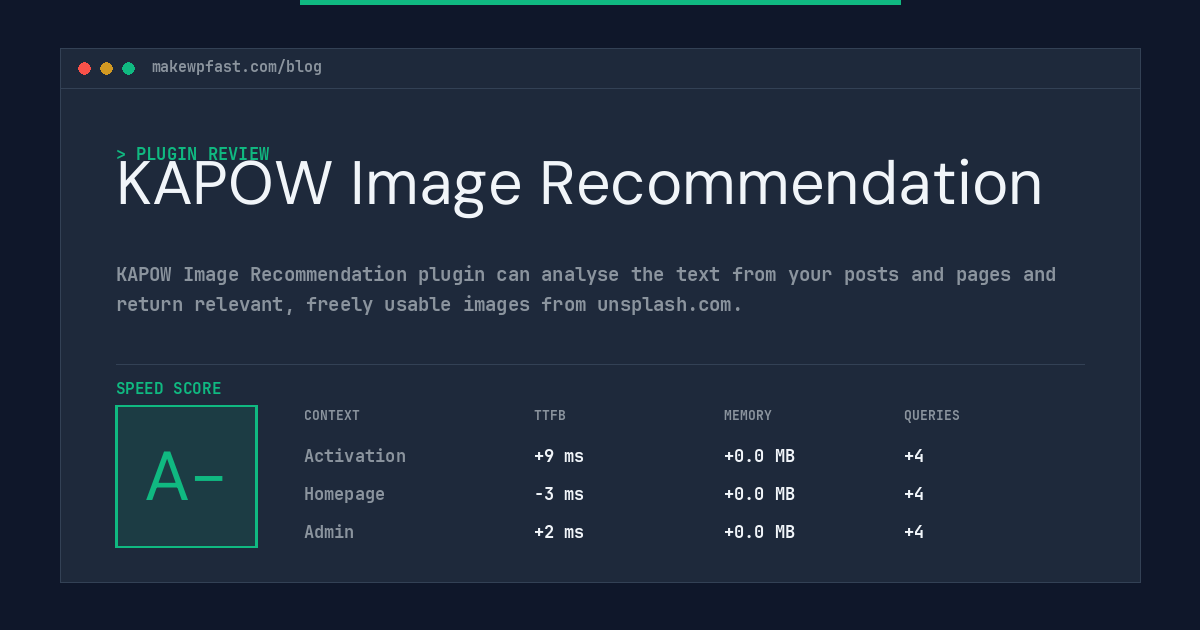 KAPOW Image Recommendation - MakeWPFast