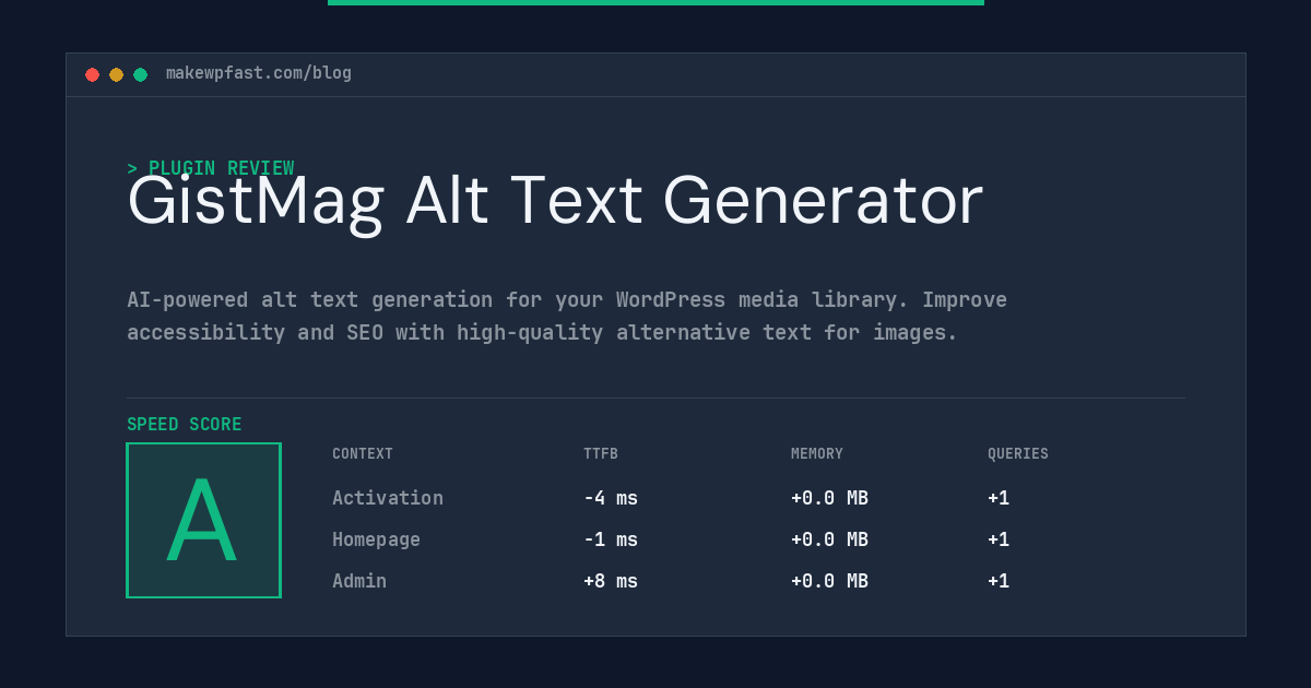 GistMag Alt Text Generator - MakeWPFast