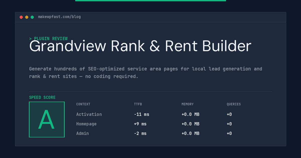 Grandview Rank & Rent Builder - MakeWPFast