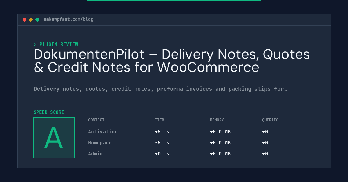 DokumentenPilot – Delivery Notes, Quotes & Credit Notes for WooCommerce - MakeWPFast