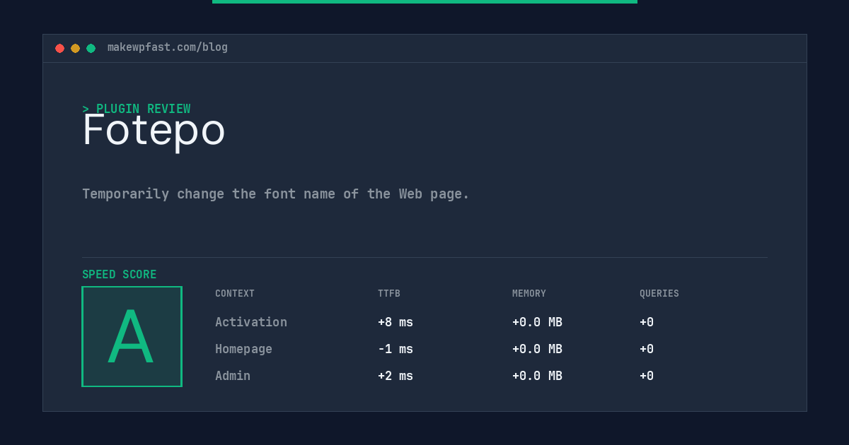 Fotepo - MakeWPFast