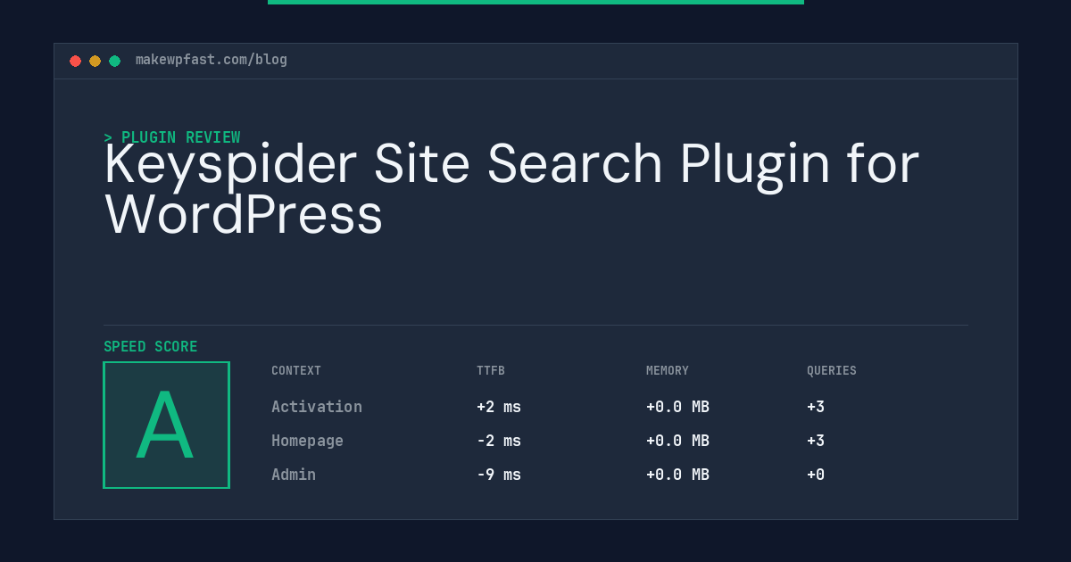 Keyspider Site Search Plugin for WordPress - MakeWPFast