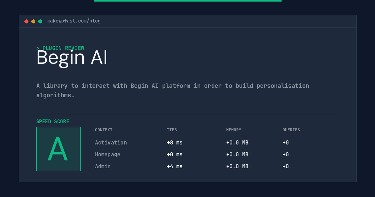 Begin AI - MakeWPFast