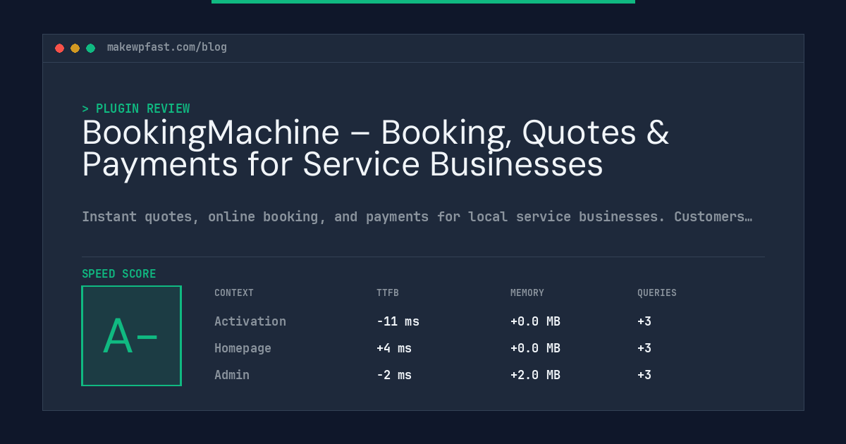 BookingMachine – Booking, Quotes & Payments for Service Businesses - MakeWPFast