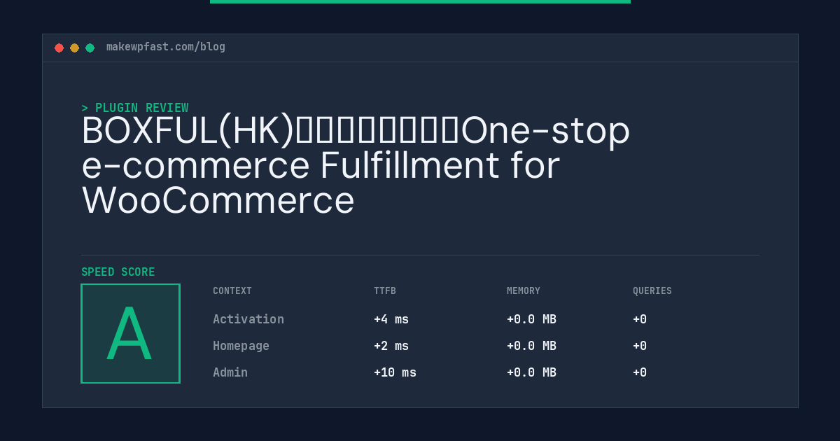 BOXFUL(HK)電商出貨小幫手：One-stop e-commerce Fulfillment for WooCommerce - MakeWPFast